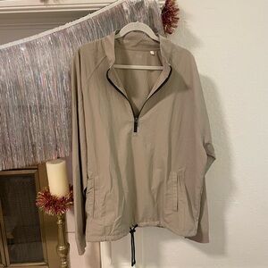 DSG Beige Quarter-Zip Windbreaker Size L